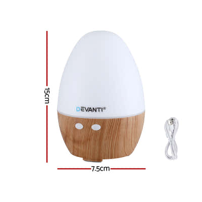 DS NA Devanti Ultrasonic Aroma Diffuser Aromatherapy 130ml LED Lights