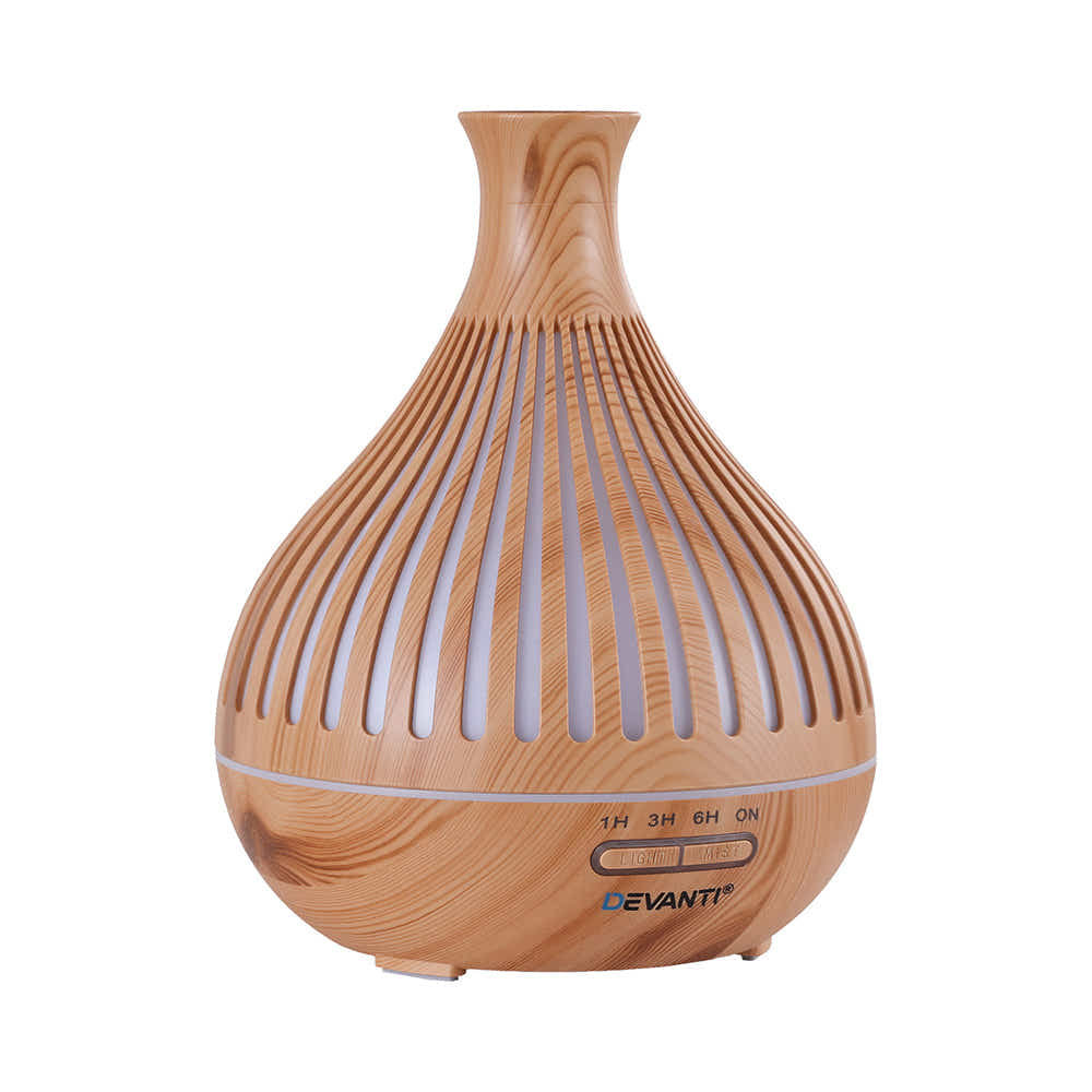 DS NA Devanti Ultrasonic Aroma Diffuser Aromatherapy 400ml LED Lights
