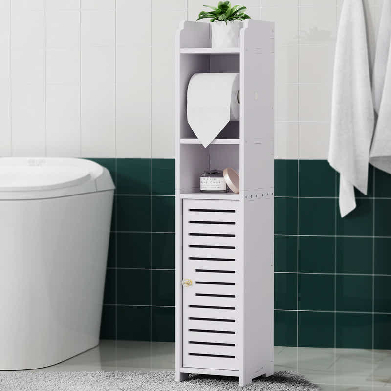 DS NA Bathroom Cabinet Toilet Roll Holder Tissue Organizer 3 Tier Floor Cabinet