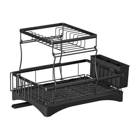 DS NA Dish Rack Expandable Drying Drainer Cutlery Holder Kitchen 2 Tiers