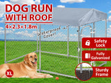 Dog Run with roof 4X2.3X1.8M
