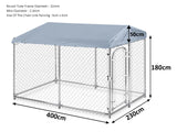 Dog Run with roof 4X2.3X1.8M