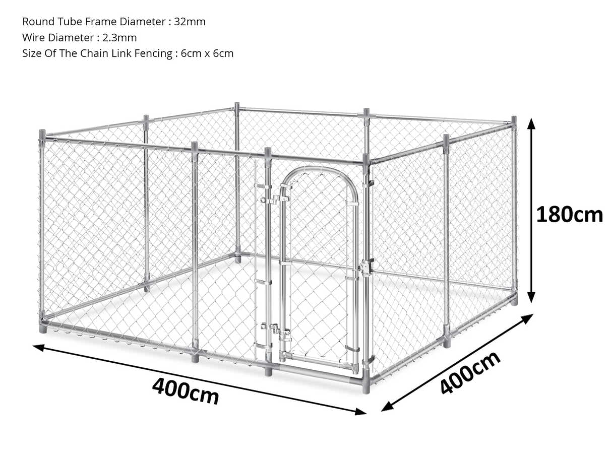 Dog Run - 4m x 4m x 1.8m