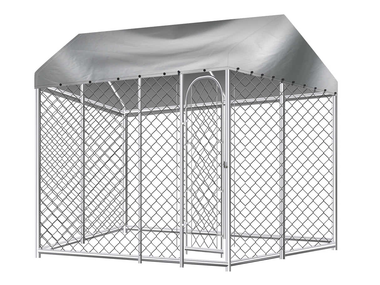 Dog Run with Roof - 3m x 3m x 2.3m