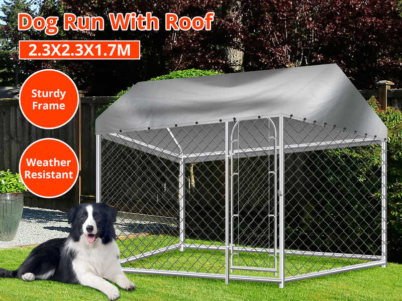 Dog Run with Roof - 2.3m x 2.3m x 1.7m