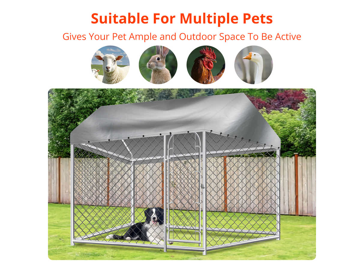 Dog Run with Roof - 2.3m x 2.3m x 1.7m