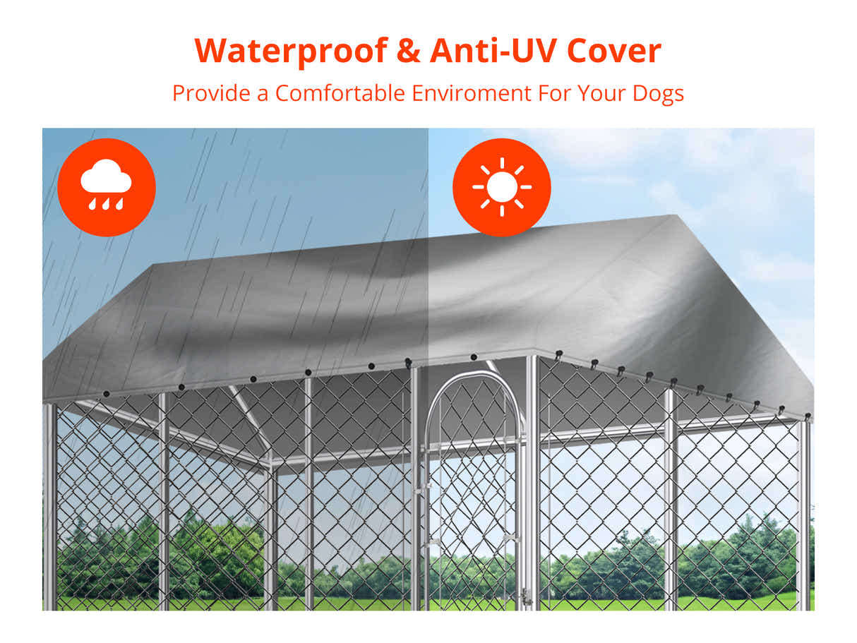 Dog Run with Roof - 2.3m x 2.3m x 1.7m