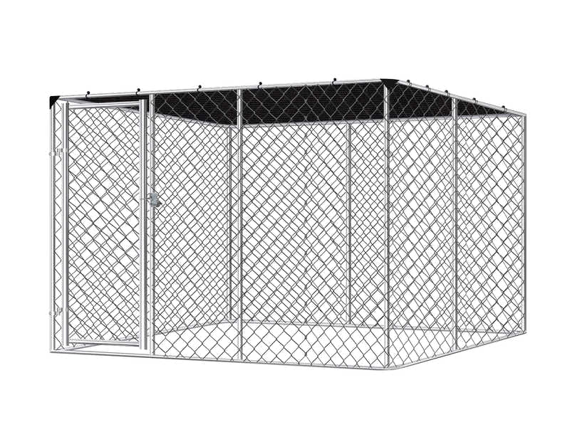 DS Dog Run with Shade Sail - 3m x 3m x 1.8m