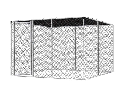 Dog Run with Shade Sail - 3m x 3m x 1.8m