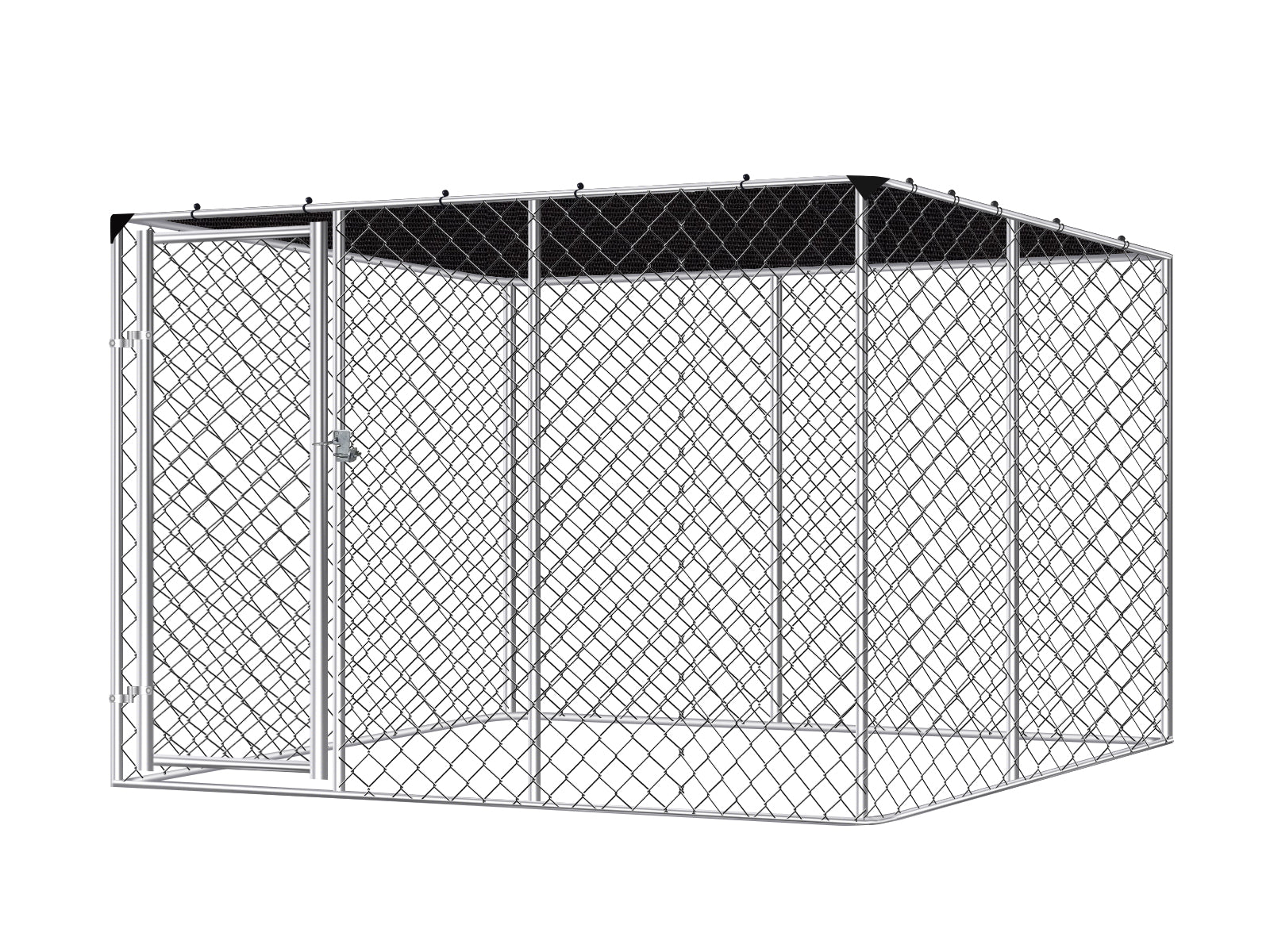 Dog run D with shade sail 3x3x1.8m