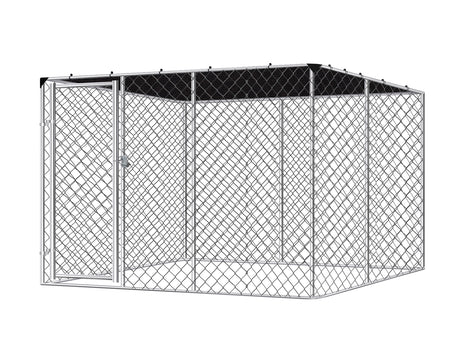 Dog run D with shade sail 3x3x1.8m