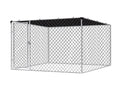 Dog run D with shade sail 2.3x2.3x1.2m