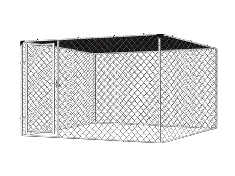Dog run D with shade sail 2.3x2.3x1.2m