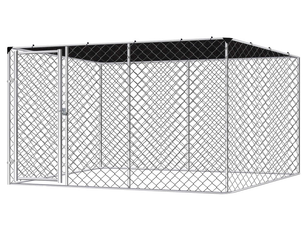 Dog run D with shade sail 4x2.3x1.8m