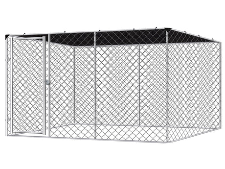 Dog run D with shade sail 4x2.3x1.8m