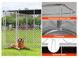 Dog run D with shade sail 4x2.3x1.8m