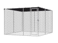 Dog run D with shade sail 4x4x1.8m