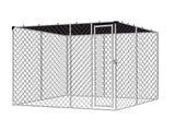 Dog run D with shade sail 4x4x1.8m