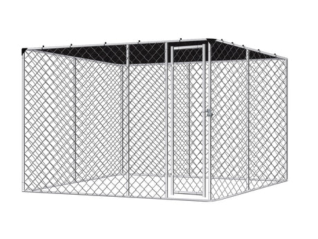 Dog run D with shade sail 4x4x1.8m