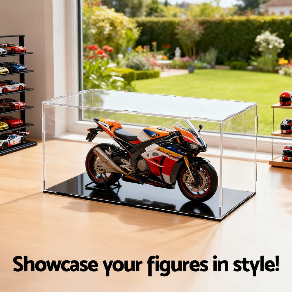 DS NA Artiss Clear Display Case Dustproof Protection Box For Car Toys 15CM