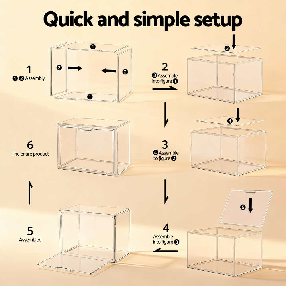 DS NA Artiss Clear Acrylic Display Case Dustproof Protection Box For Toys 27CM