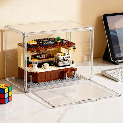DS NA Artiss Clear Acrylic Display Case Dustproof Protection Box For Toys 27CM