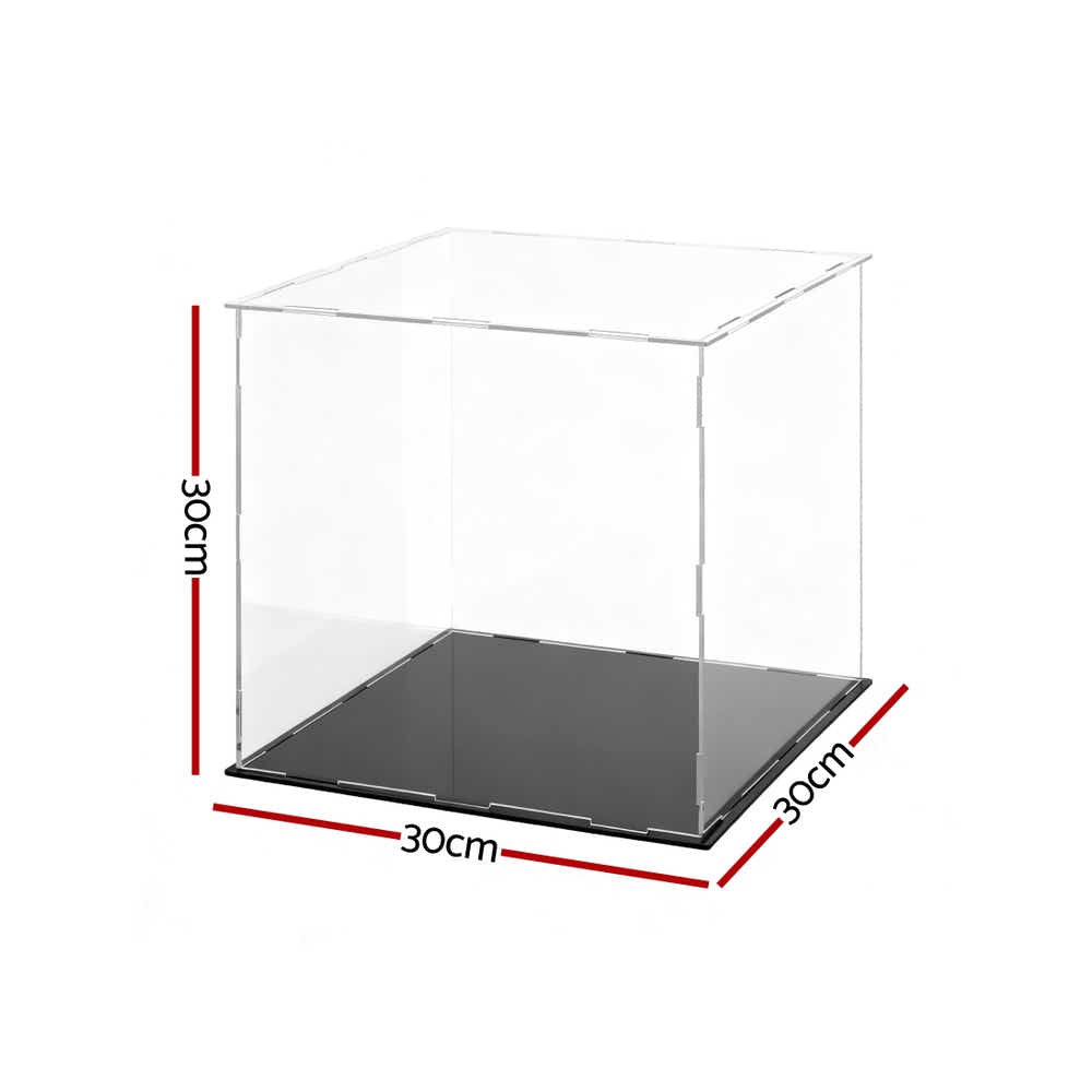 DS NA Artiss Clear Display Case Dustproof Protection Box For Car Toys 30CM