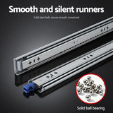 Giantz 2x Drawer Slides Heavy Duty Full Extension Locking 500-1000mm