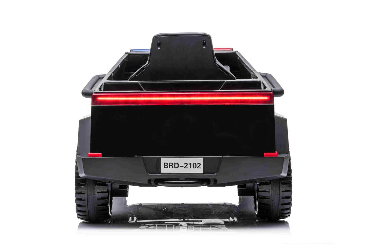 Kids Ride On Police Truck Tesla Cyber Style - Black