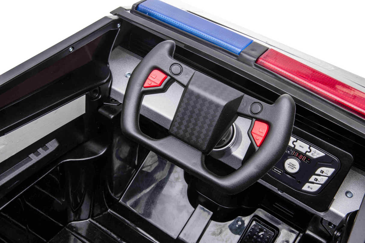 Kids Ride On Police Truck Tesla Cyber Style - Black