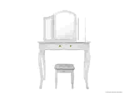 3-Mirror Dressing Table Set White - 79 cm