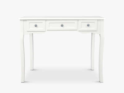 3-Drawer Console Table - White