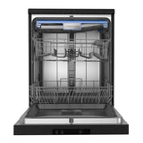 T Parmco 600mm Black Freestanding Dishwasher LED Display