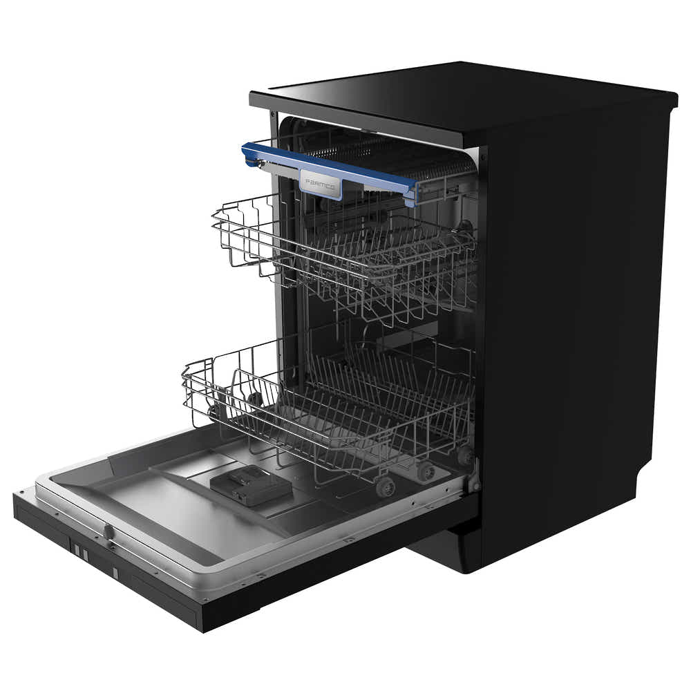 T Parmco 600mm Black Freestanding Dishwasher LED Display