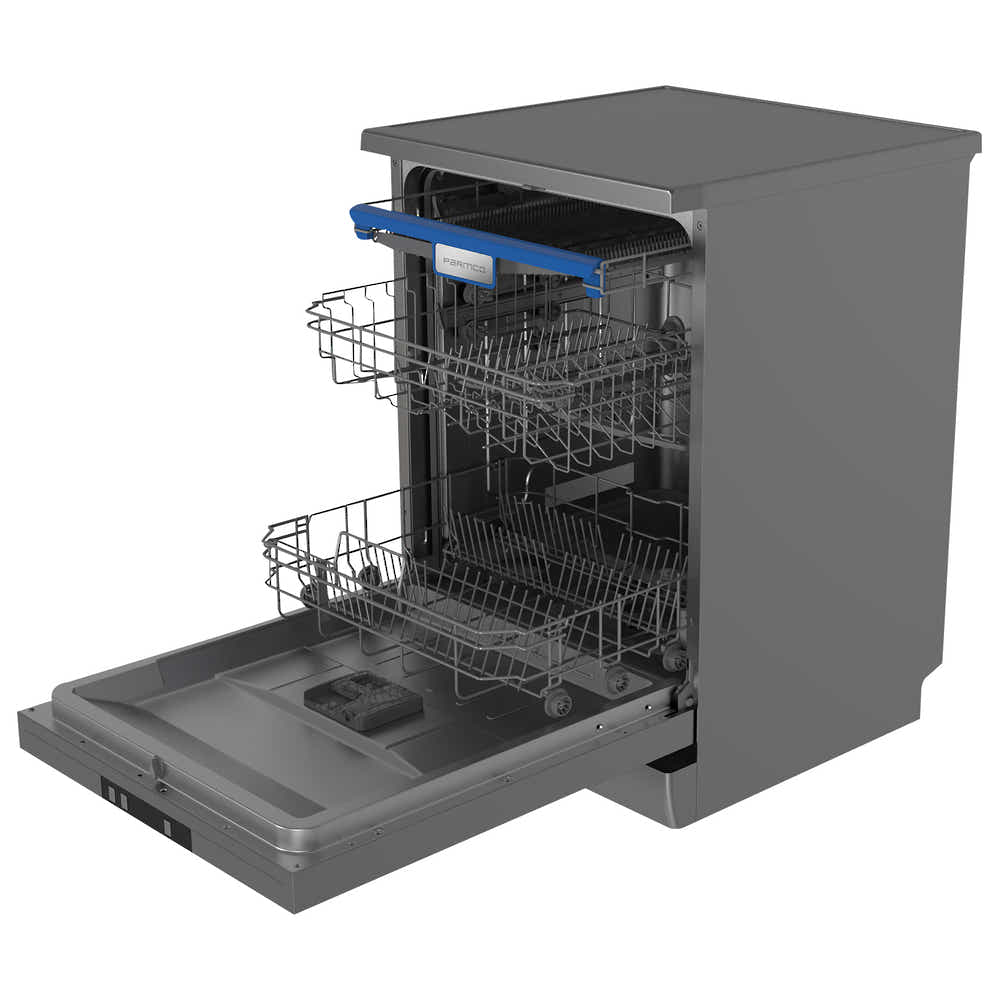 T Parmco 600mm Stainless Steel Freestanding Dishwasher, LED Display