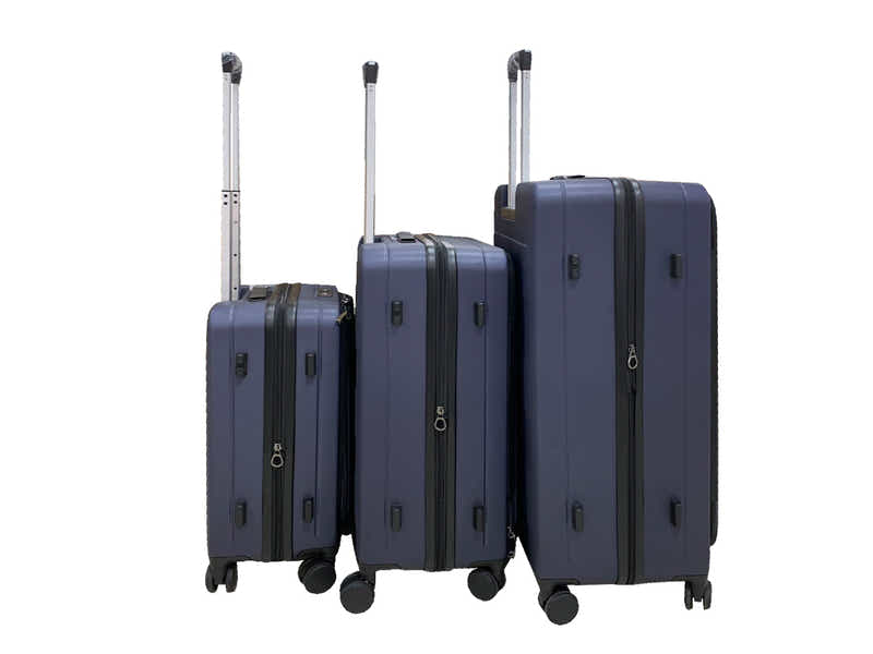 Luggage Set 3pcs front open blue