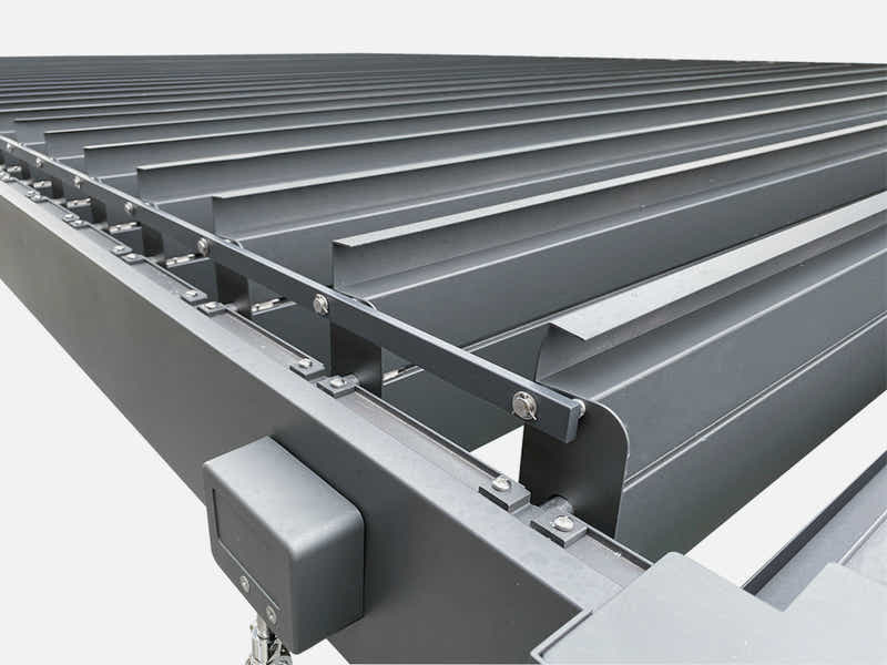 Aluminum Louvre Roof Pergola Grey - 3m x 3m