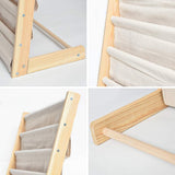 DS BS 6 Tier Wooden Kids Book Rack Organizer