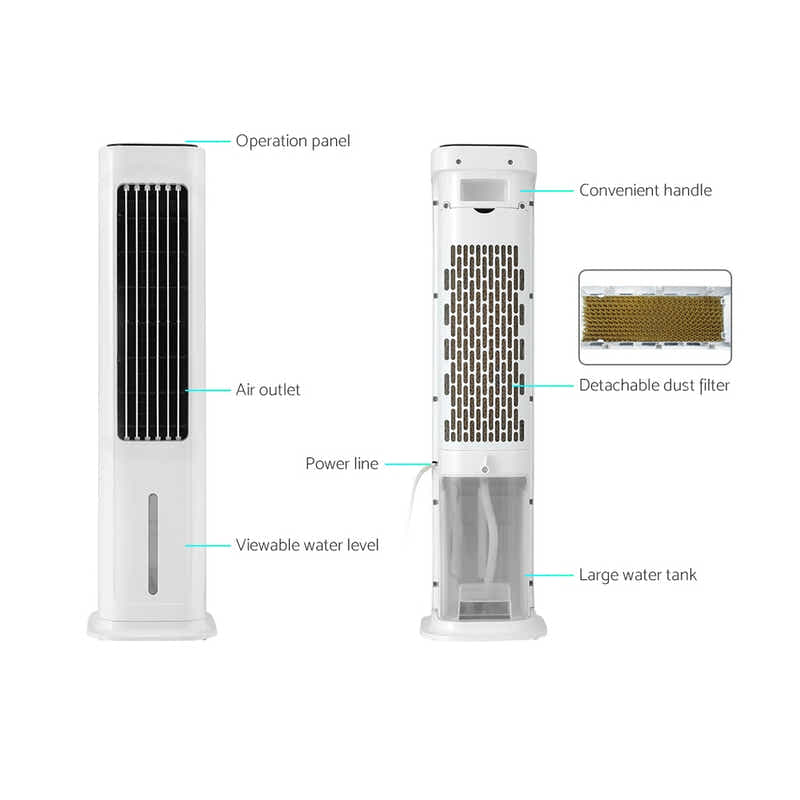 Devanti Tower Evaporative Air Cooler Conditioner Portable Humidifier 6L