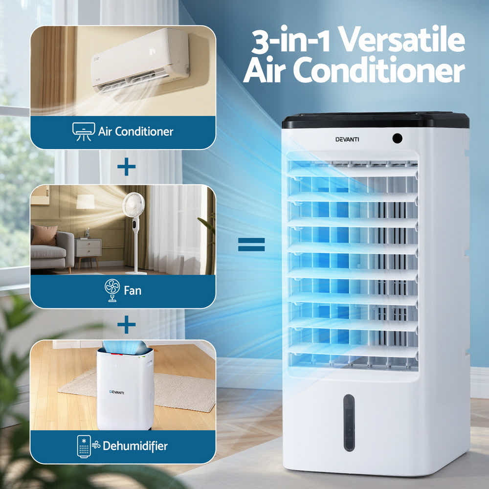 DS NA Devanti Evaporative Air Cooler Conditioner w/ Remote 4L