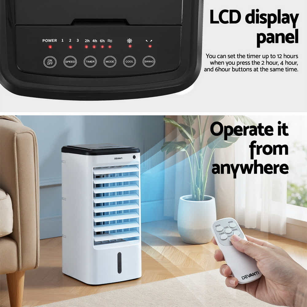 DS NA Devanti Evaporative Air Cooler Conditioner w/ Remote 4L