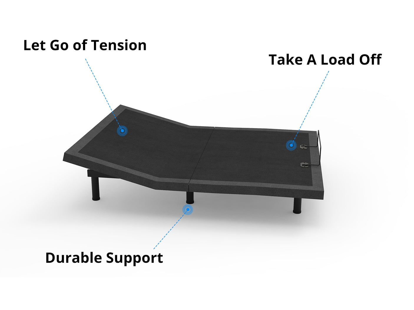Adjustable Electric bed with Memory Foam Mattress Queen Combo