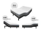 Adjustable Electric bed with Memory Foam Mattress Queen Combo
