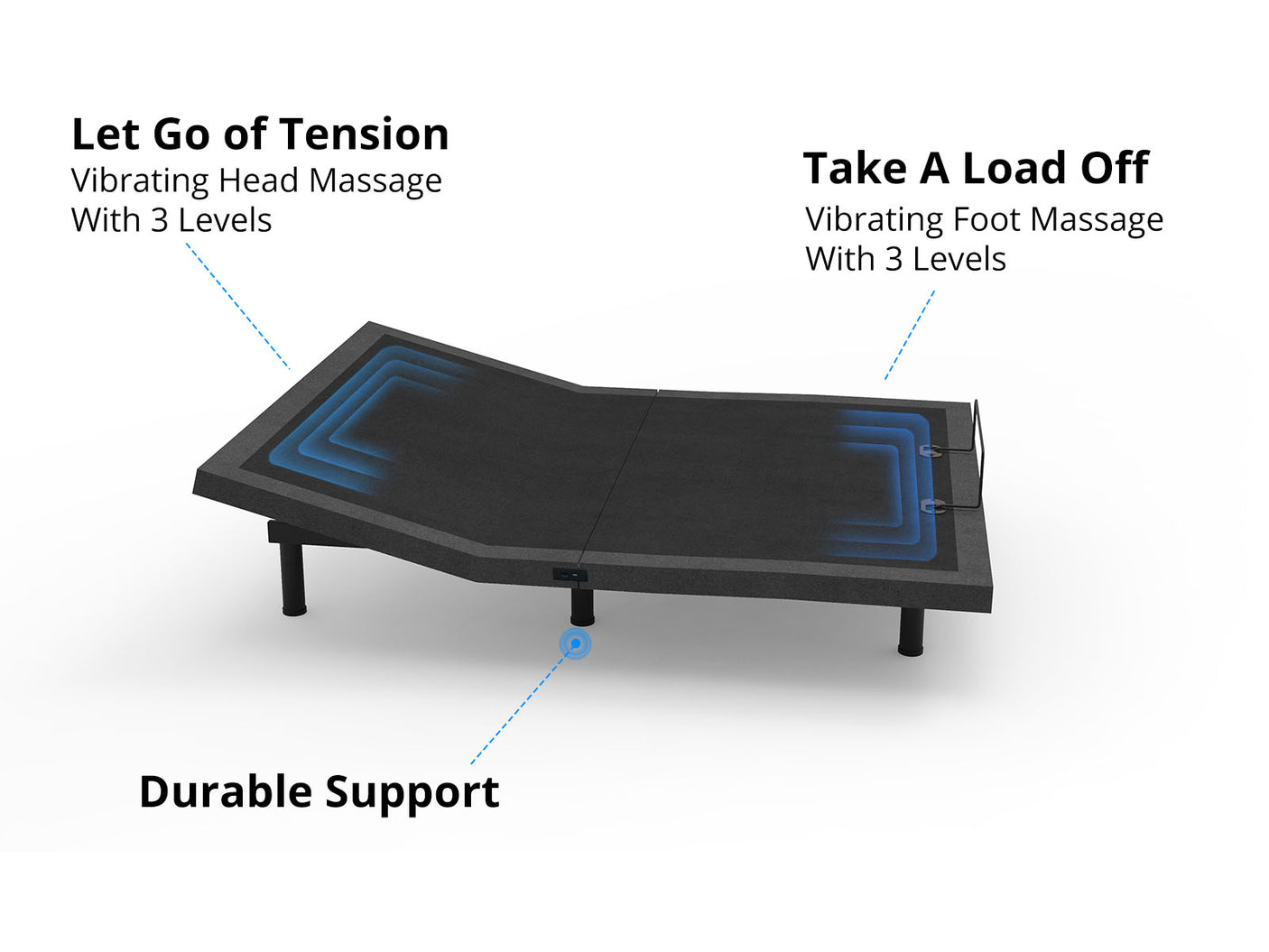 Electric bed base aqua200M long single