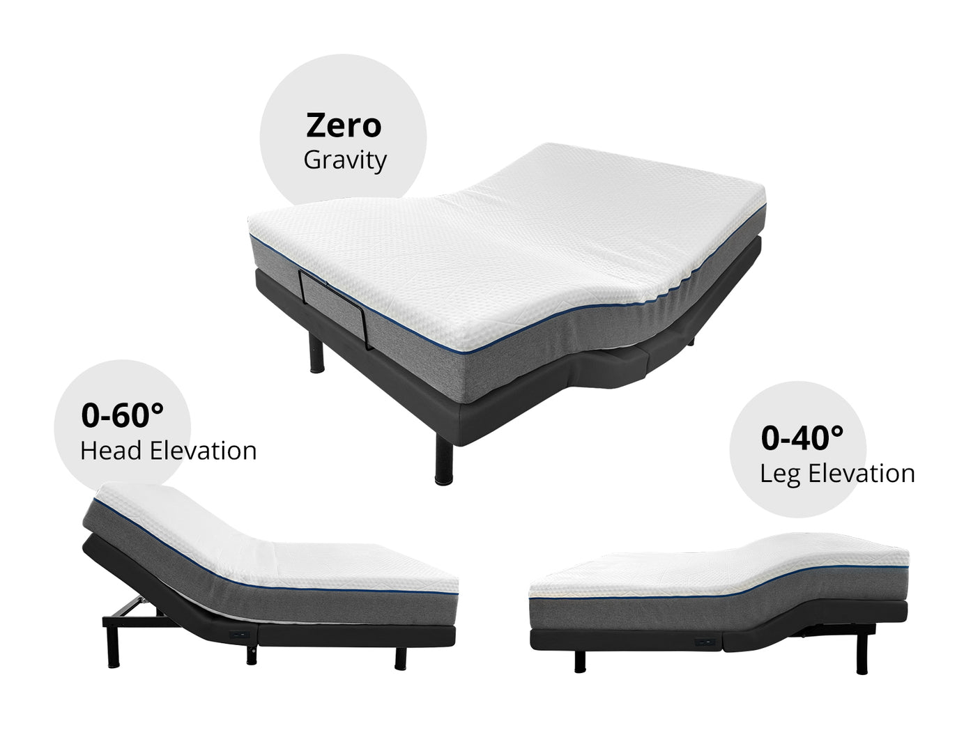 Electric bed base aqua200M single