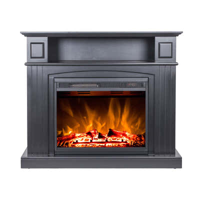 Electric Fireplace Suite Black Mantel