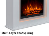 Electric Fireplace With Mantels LED Light
