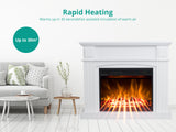 Electric Fireplace Suite White Mantel