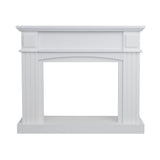 Electric Fireplace Suite White Mantel