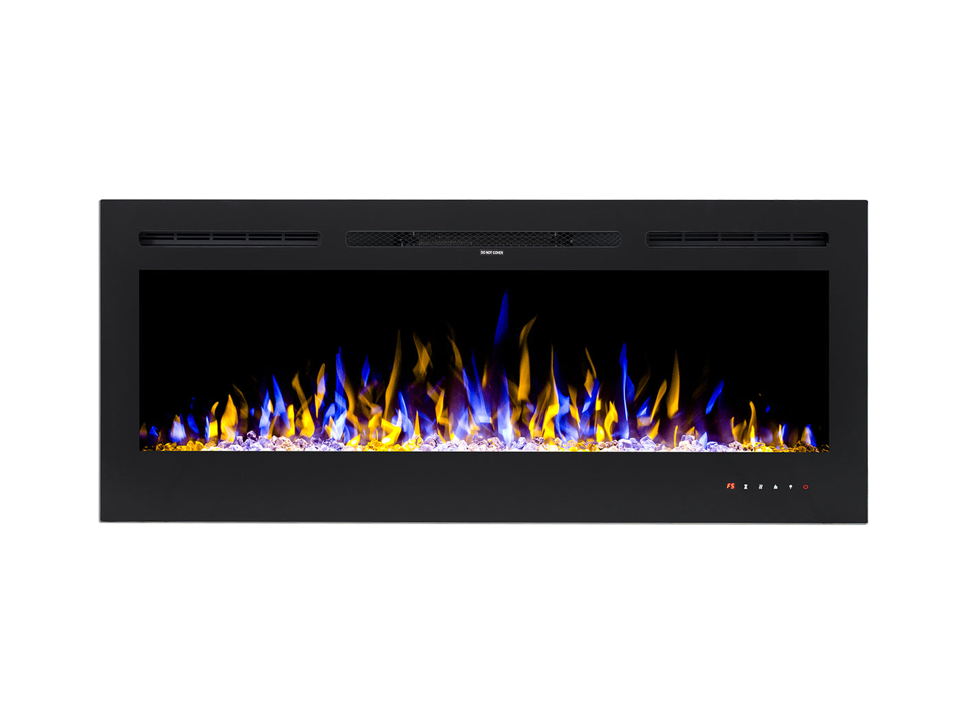 Electric Fireplace 50”Wall Mounted /Recessed Electric Fireplace Crystals